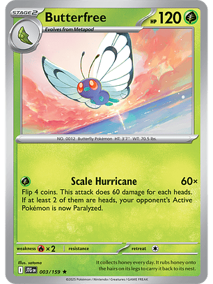 Butterfree - 003/159 - Holo Rare - JTG 