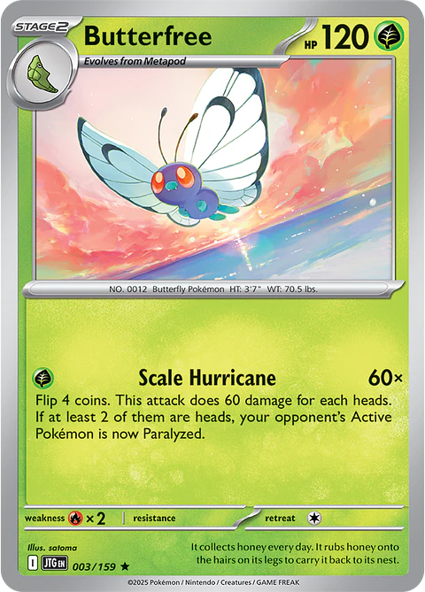 Butterfree - 003/159 - Holo Rare - JTG 