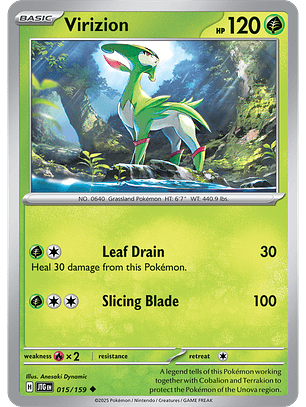 Virizion - 015/159 - Uncommon - JTG 