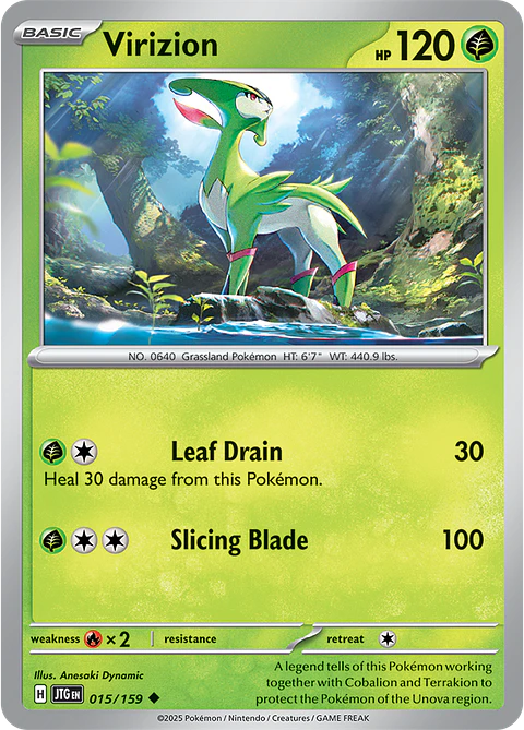 Virizion - 015/159 - Uncommon - JTG 