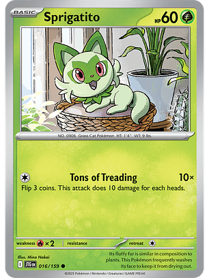 Sprigatito - 016/159 - Common - JTG 