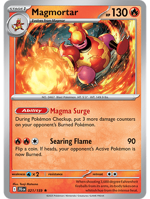 Magmortar - 021/159 - Holo Rare - JTG 