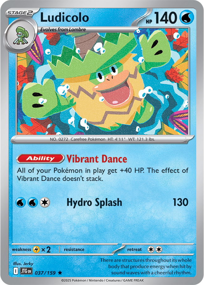 Ludicolo - 037/159 - Holo Rare - JTG  1