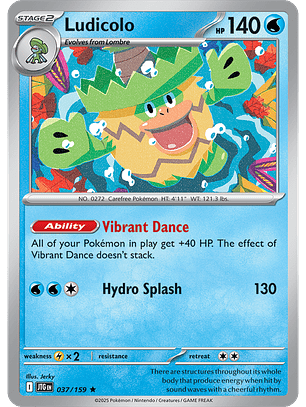 Ludicolo - 037/159 - Holo Rare - JTG 