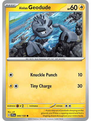 Alolan Geodude - 044/159 - Common - JTG