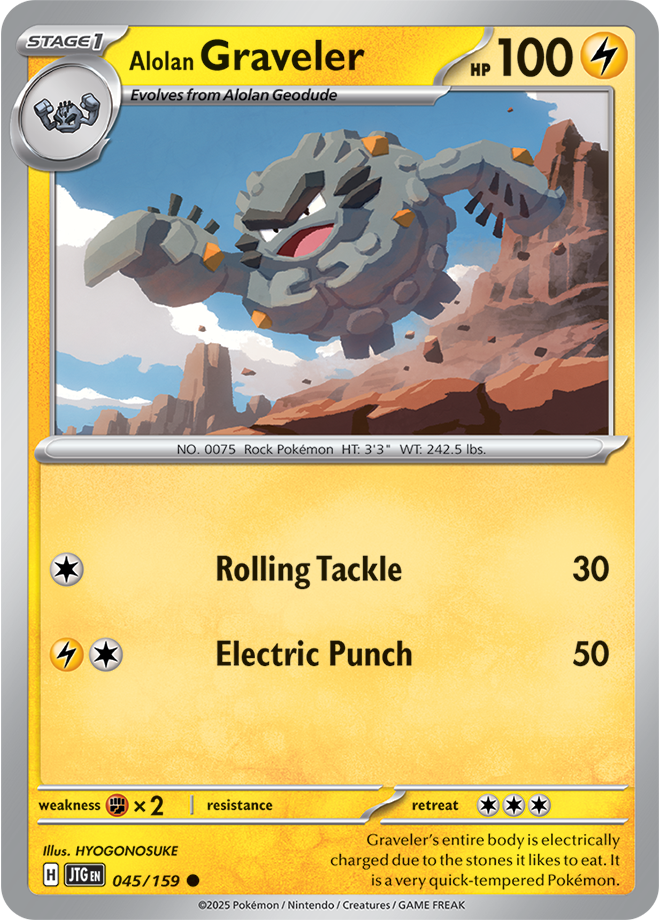 Alolan Graveler - 045/159 - Common - JTG  1
