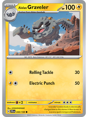 Alolan Graveler - 045/159 - Common - JTG 
