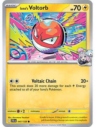 Iono's Voltorb - 047/159 - Common - JTG 