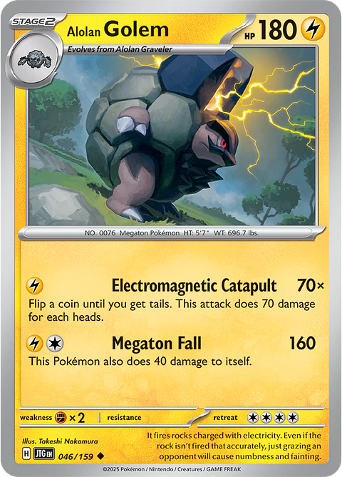 Alolan Golem - 046/159 - Uncommon - JTG