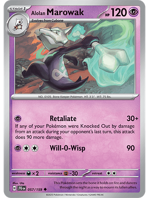Alolan Marowak - 057/159 - Uncommon - JTG 