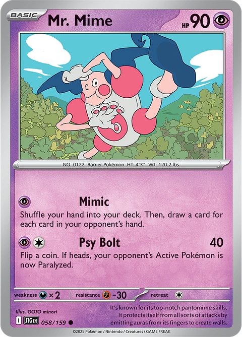 Mr. Mime - 058/159 - Common - JTG 