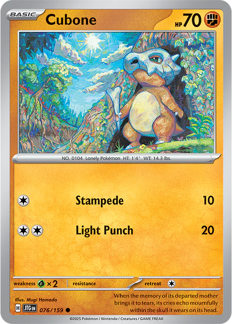 Cubone - 076/159 - Common - JTG 