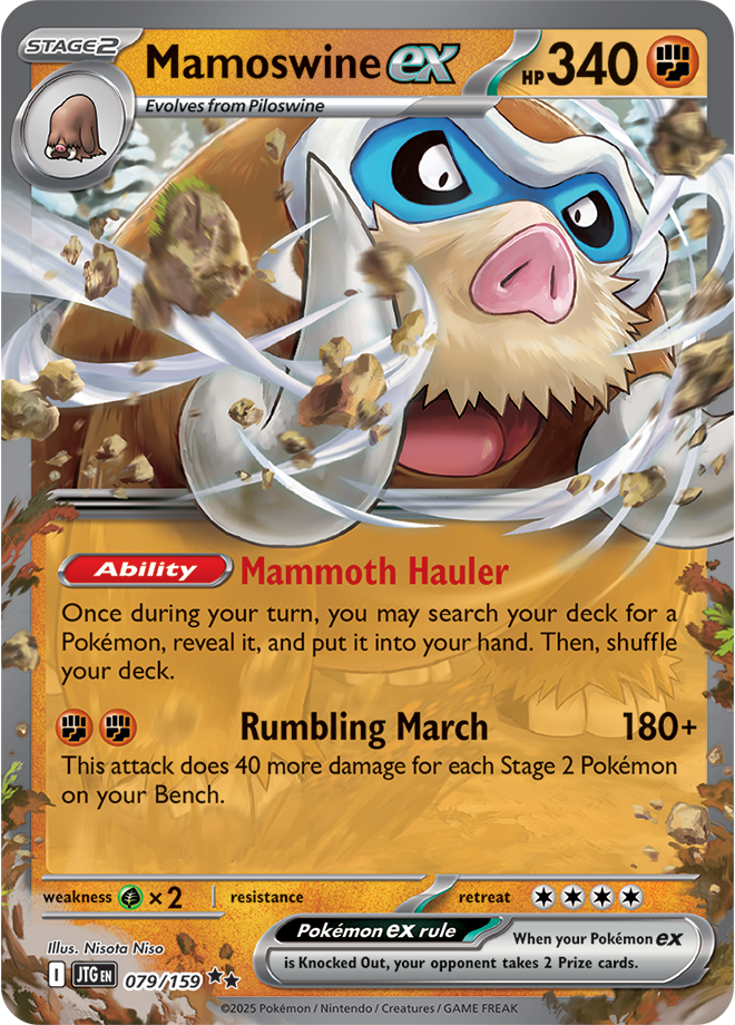Mamoswine ex - 079/159 - Double Rare - JTG  1