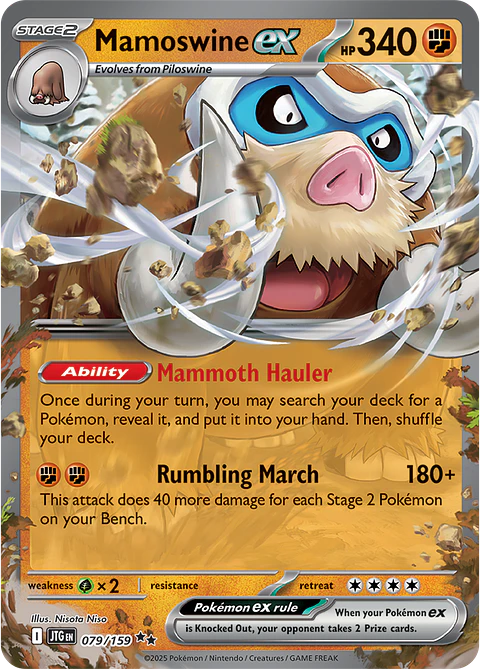 Mamoswine ex - 079/159 - Double Rare - JTG 