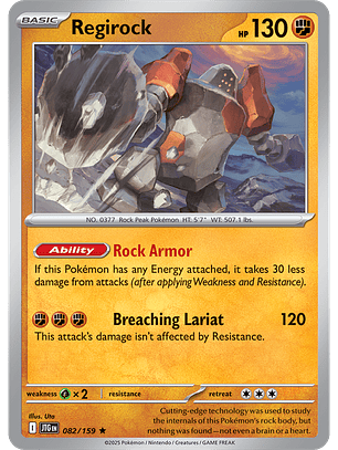 Regirock - 082/159 - Holo Rare - JTG 