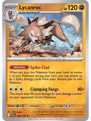 Lycanroc - 085/159 - Holo Rare - JTG 
