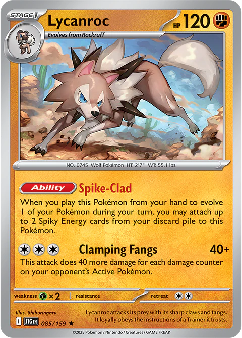 Lycanroc - 085/159 - Holo Rare - JTG 