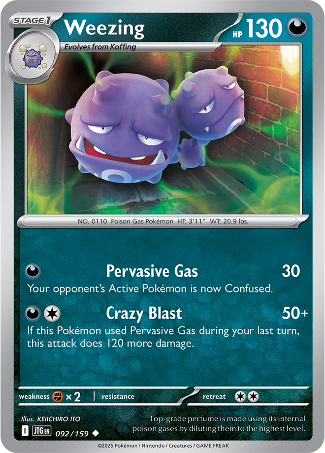 Weezing - 092/159 - Uncommon - JTG  1