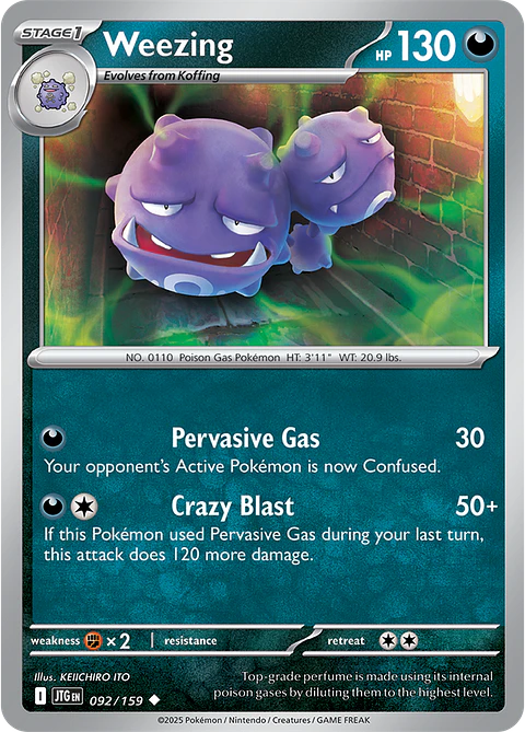 Weezing - 092/159 - Uncommon - JTG 
