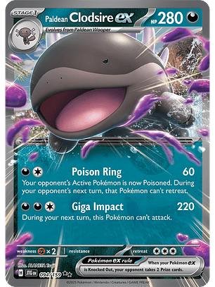 Paldean Clodsire ex - 094/159 - Double Rare - JTG 