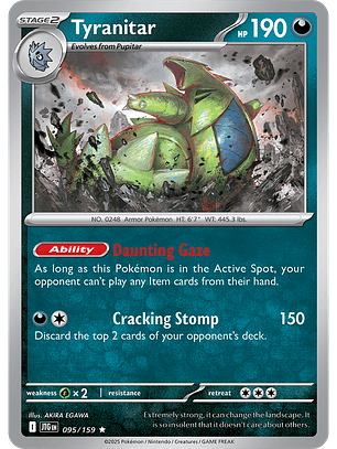 Tyranitar - 095/159 - Holo Rare - JTG 