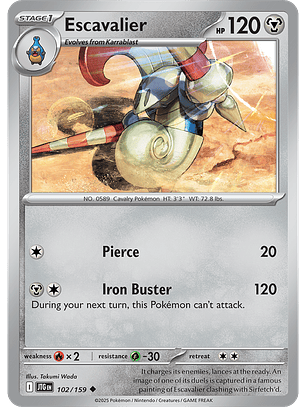 Escavalier - 102/159 - Uncommon - JTG 