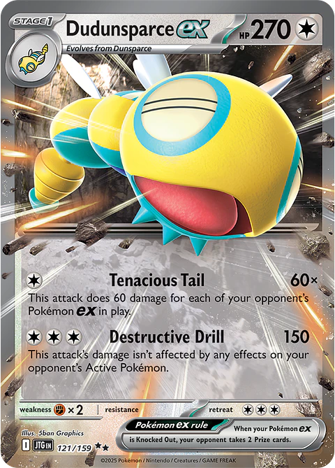 Dudunsparce ex - 121/159 - Double Rare - JTG