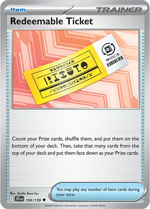 Redeemable Ticket - 156/159 - Uncommon - JTG 
