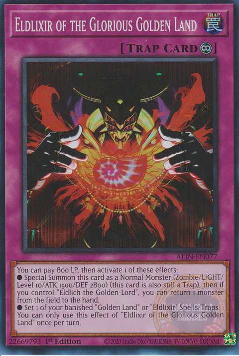 Eldlixir of the Glorious Golden Land - ALIN-EN077 - Super Rare 