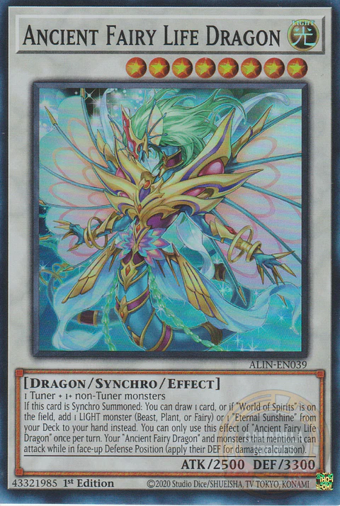 Ancient Fairy Life Dragon - ALIN-EN039 - Super Rare 