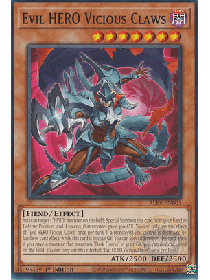 Evil HERO Vicious Claws - ALIN-EN005 - Common 