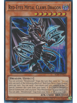 Red-Eyes Metal Claws Dragon - ALIN-EN025 - Super Rare 