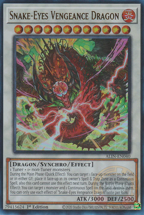 Snake-Eyes Vengeance Dragon - ALIN-EN040 - Ultra Rare 