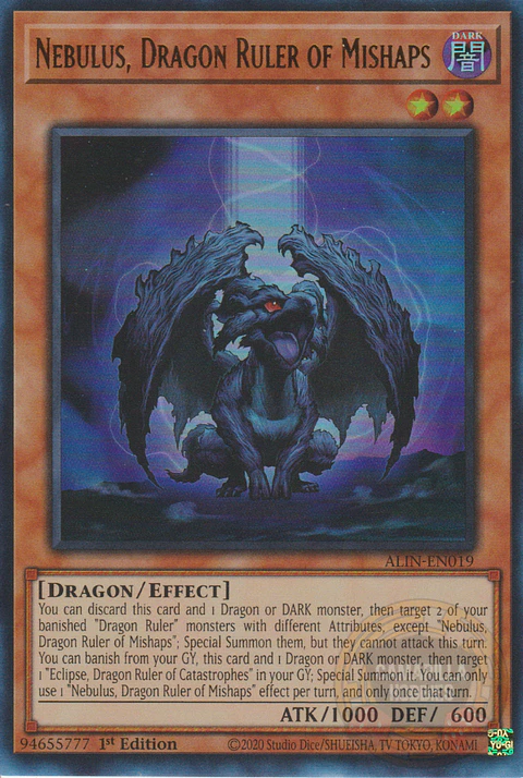 Nebulus, Dragon Ruler of Mishaps - ALIN-EN019 - Ultra Rare 