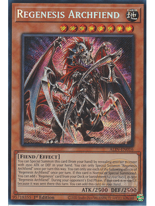 Regenesis Archfiend - ALIN-EN016 - Secret Rare 