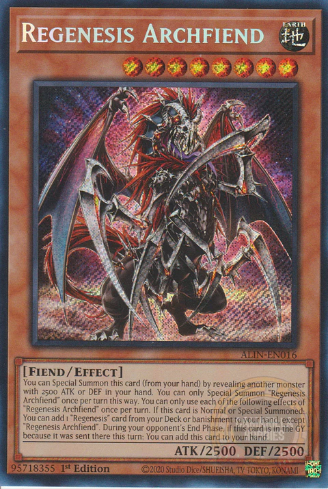 Regenesis Archfiend - ALIN-EN016 - Secret Rare 