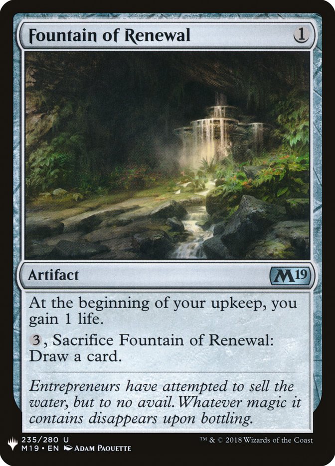 Fountain of Renewal - THE LISTA - U 1