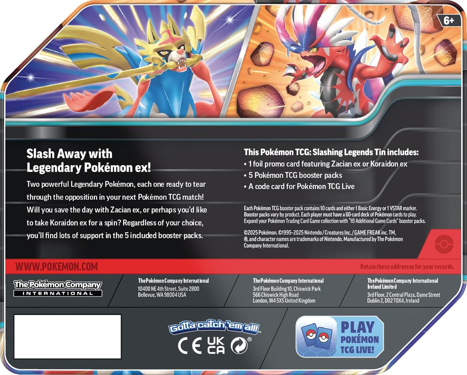 Pokémon TCG: Slashing Legends Tin - Koraidon EX 2