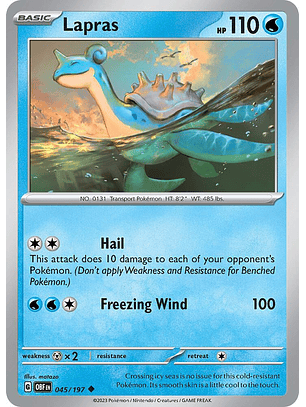 Lapras - 045/197 - Uncommon - OBF