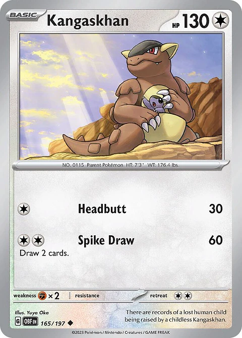 Kangaskhan - 165/197 - Uncommon - OBF