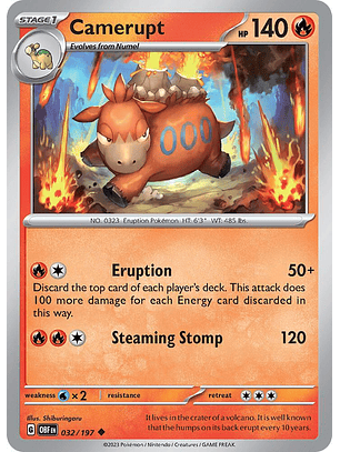 Camerupt - 032/197 - Uncommon - OBF 