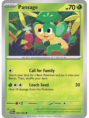 Pansage - 004/182 - Common - PAR 