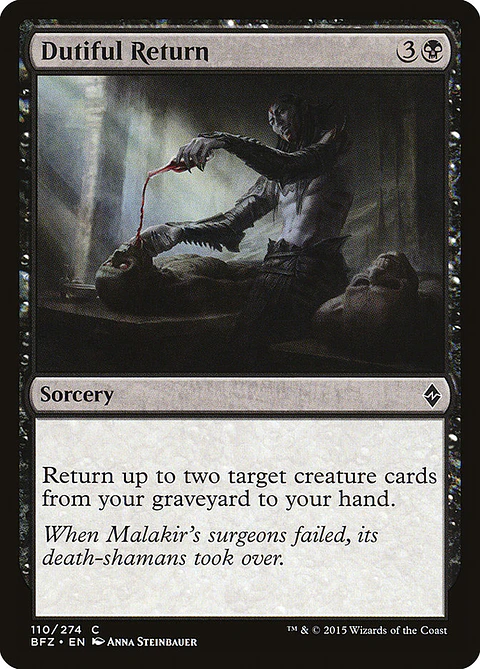 Dutiful return - BFZ - C