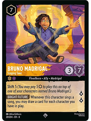 Bruno Madrigal - Singing Seer - 20/204 - Super Rare- 8