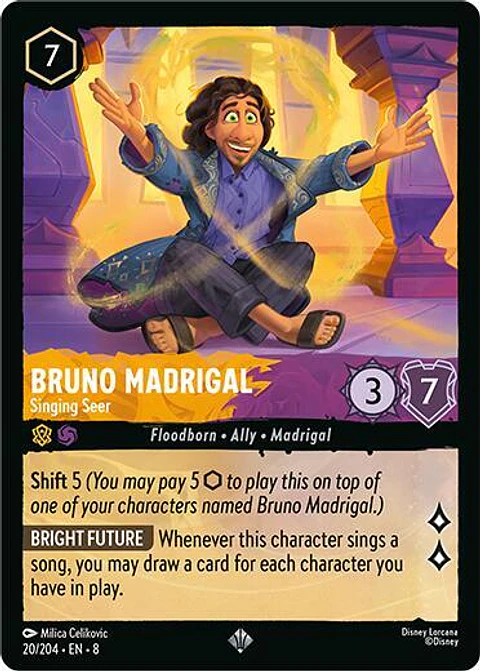 Bruno Madrigal - Singing Seer - 20/204 - Super Rare- 8