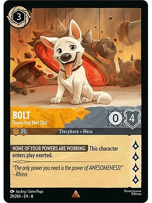 Bolt - Down but Not Out - 29/204 - Rare - 8