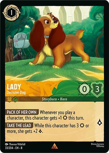 Lady - Decisive Dog - 33/204 - Rare - 8 1