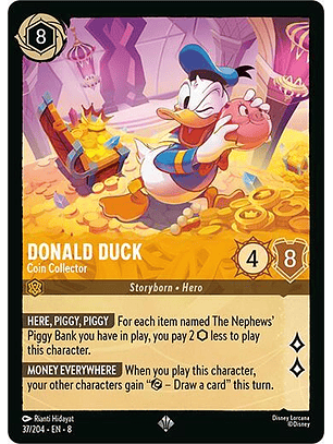 Donald Duck - Coin Collector - 37/204 - Super Rare - 8