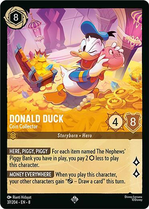 Donald Duck - Coin Collector - 37/204 - Super Rare - 8
