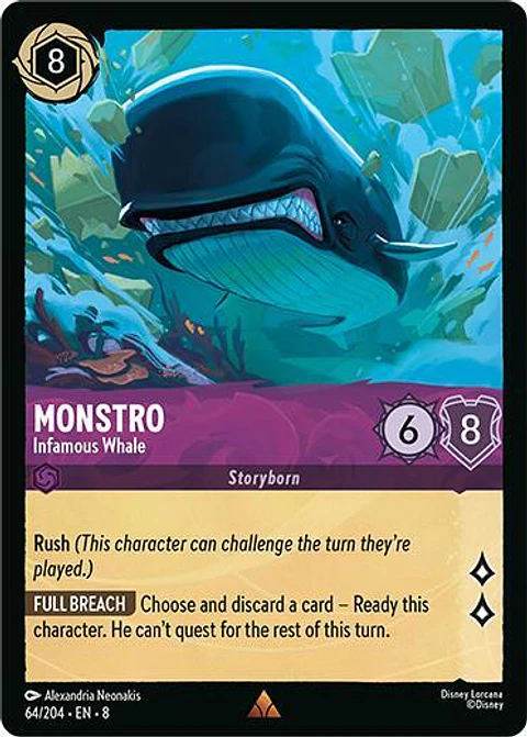 Monstro - Infamous Whale - 64/204 - Rare - 8